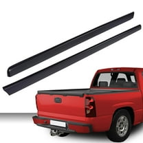 PIT66 2 PCS Truck Side Bed Cap Molding Rail Cover Fit For 99-07 Silverado/Sierra 6.5Ft