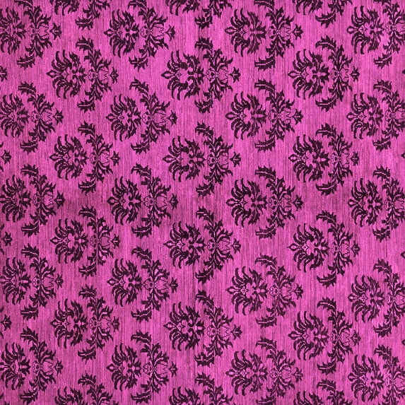 Ahgly Company Indoor Square Abstract Pink Modern Area Rugs, 7' Square