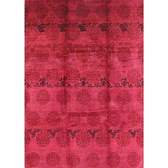Ahgly Company Machine Washable Indoor Rectangle Industrial Modern Ferrari Red Area Rugs, 2' x 4'
