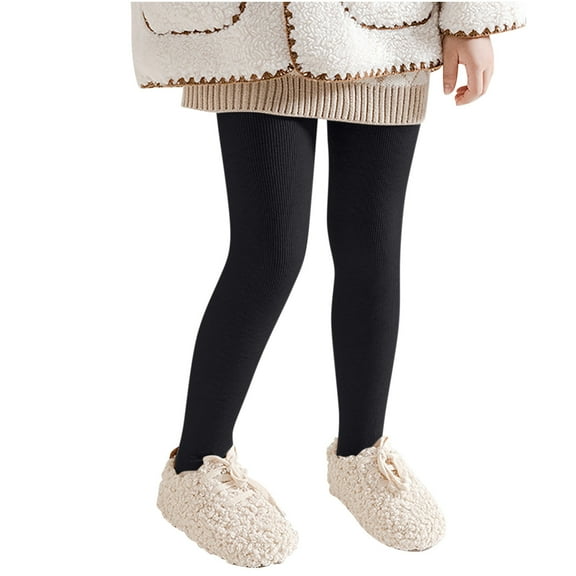Dovford Big Girls Leggings Footless Fleece Lined Winter Tights Legging Thick Warm Skinny Pant Stretchy Trousers 2-13 Years