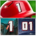 thumbnail image 3 of CUITING 4 Ensembles d'Autocollants de Casque Numérotés Autocollants de Casque de Football Autocollants de Casque de Baseball Autocollants de Casque Numérotés Décorations, 3 of 6