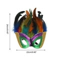 thumbnail image 2 of Unique Bargains 1 Pc Sequined Feathers Party Mask Multicolored Plastic Feather, 2 of 5