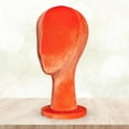 thumbnail image 6 of EHJRE Female Head Mannquin Hat Display Mannequin Head Professional Display Styling Velvet Head Dress Form for Halloween Hat Headset orange, 6 of 8