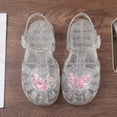 thumbnail image 2 of Gyujnb Girls Heart Sequin Jelly Sandals Soft Sole Casual Footwear,Adjustable Buckle Strap Closed Toe Water Shoes (Toddler, Little Girls),8-9 Years, 2 of 8