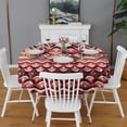 thumbnail image 2 of Round Waterproof Tablecloth 60×60 Inch, African Art Reusable Indoor/Outdoor Durable Table Cover for Party Kitchen Dinner Room Decor, 2 of 6