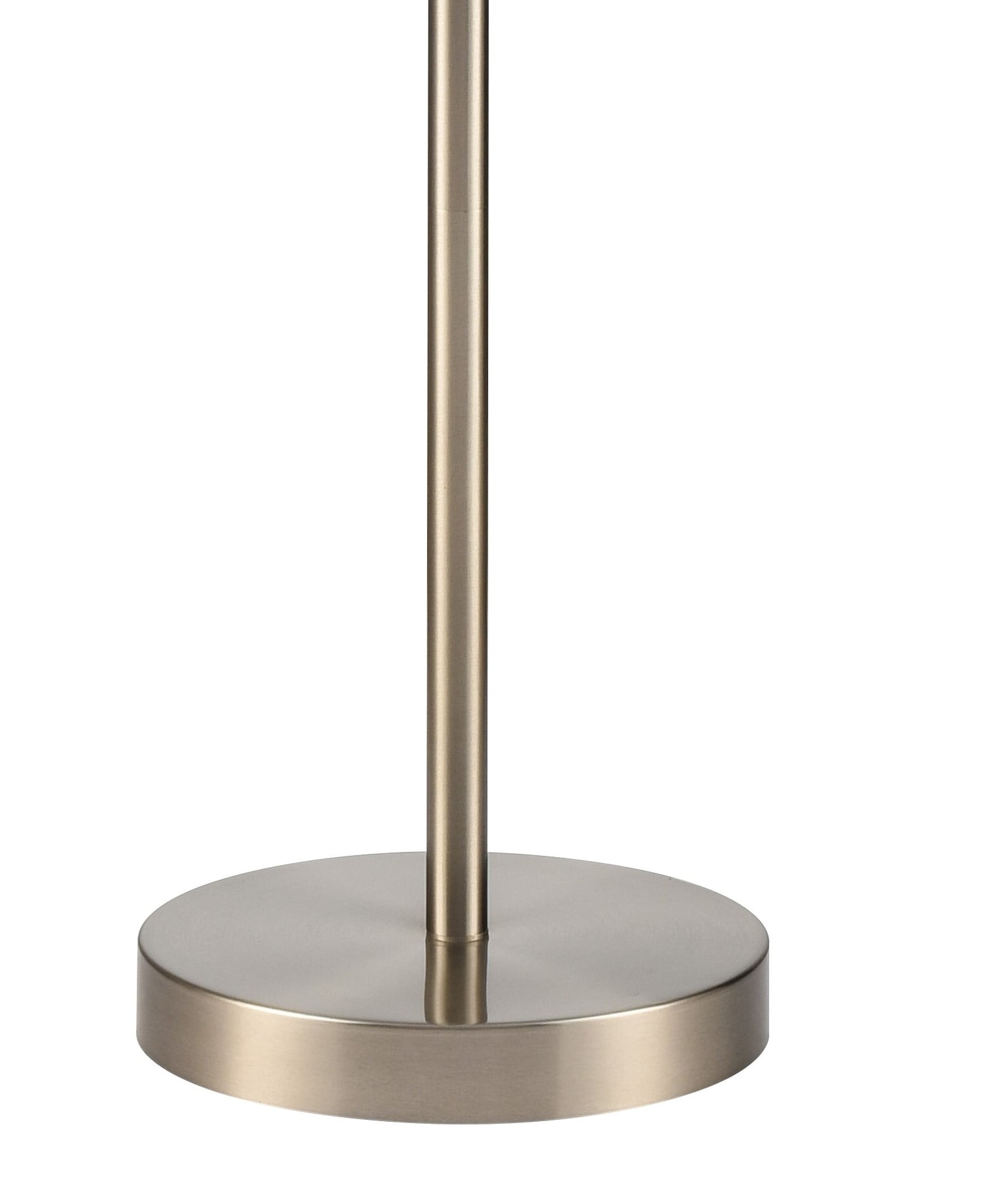 Simplee Adesso 67" 5-Light Modern Adjustable Arm Brushed Steel Floor Lamp with White Plastic Shades