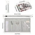 thumbnail image 3 of JIALIOU Nylon Trifold Card Wallet with ID Window Zipper Pocket for Men Women Teen Gnome Rose Black White Hat, 3 of 7
