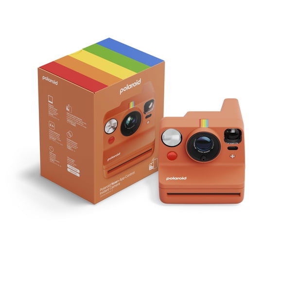 Cámara de película instantánea Polaroid Now+ Bluetooth Coral de tercera generación
