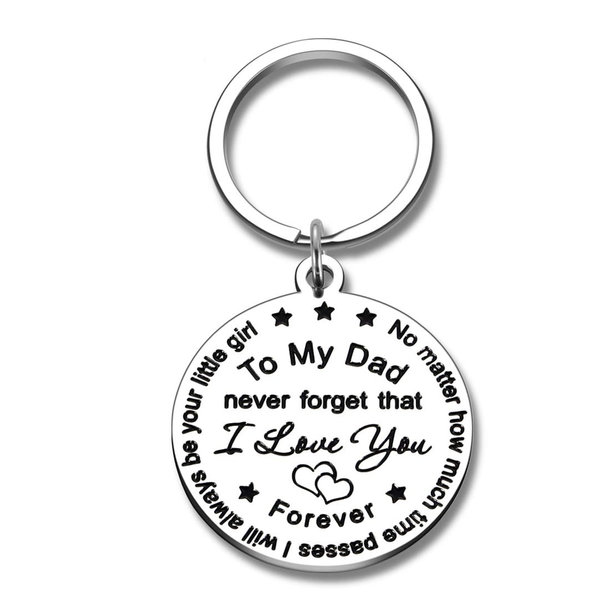 Fathers Day Keychain Dad Birthday Gifts Daughter Son Remember I Love You Dad 