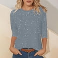 thumbnail image 2 of Avtoify Women's Summer Linen Shirt Short Sleeve V-Neck Shirt Solid Color Top, 2 of 8