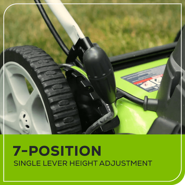 Greenworks 12 Amp 20-Inch 3-in-1Electric Corded Lawn Mower, 25022