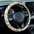 thumbnail image 4 of Watercolor Burgundy Flowers Steering Wheel Cover Auto Steering Wheel Protector, Anti-Slip, Breathable, Absorbing Sweat, Universal Car Accessories 14.5–15 inch,Fit for Most Car, Trucks, SUV, 4 of 13