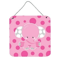 Elephant with Pink Polkadots Wall or Door Hanging Prints