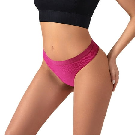 

Lace Underwear for Women European And Thong Seamless Elastic T Pants Seamless Solid Color Comfortable Sports Low Waist Comfy Briefs