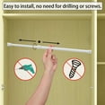 thumbnail image 4 of 2 Pack Spring Tension Rods with 4Pcs Adhesive Hooks, 11.8"-19.7" Adjustable Short Curtain Rod for Bathroom Wardrobe Closet Windows, 4 of 11