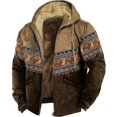thumbnail image 1 of Men's Sweatshirt Arctic Velvet Hooded Retro Printed Autumn And Winter Sweatshirt, 1 of 5