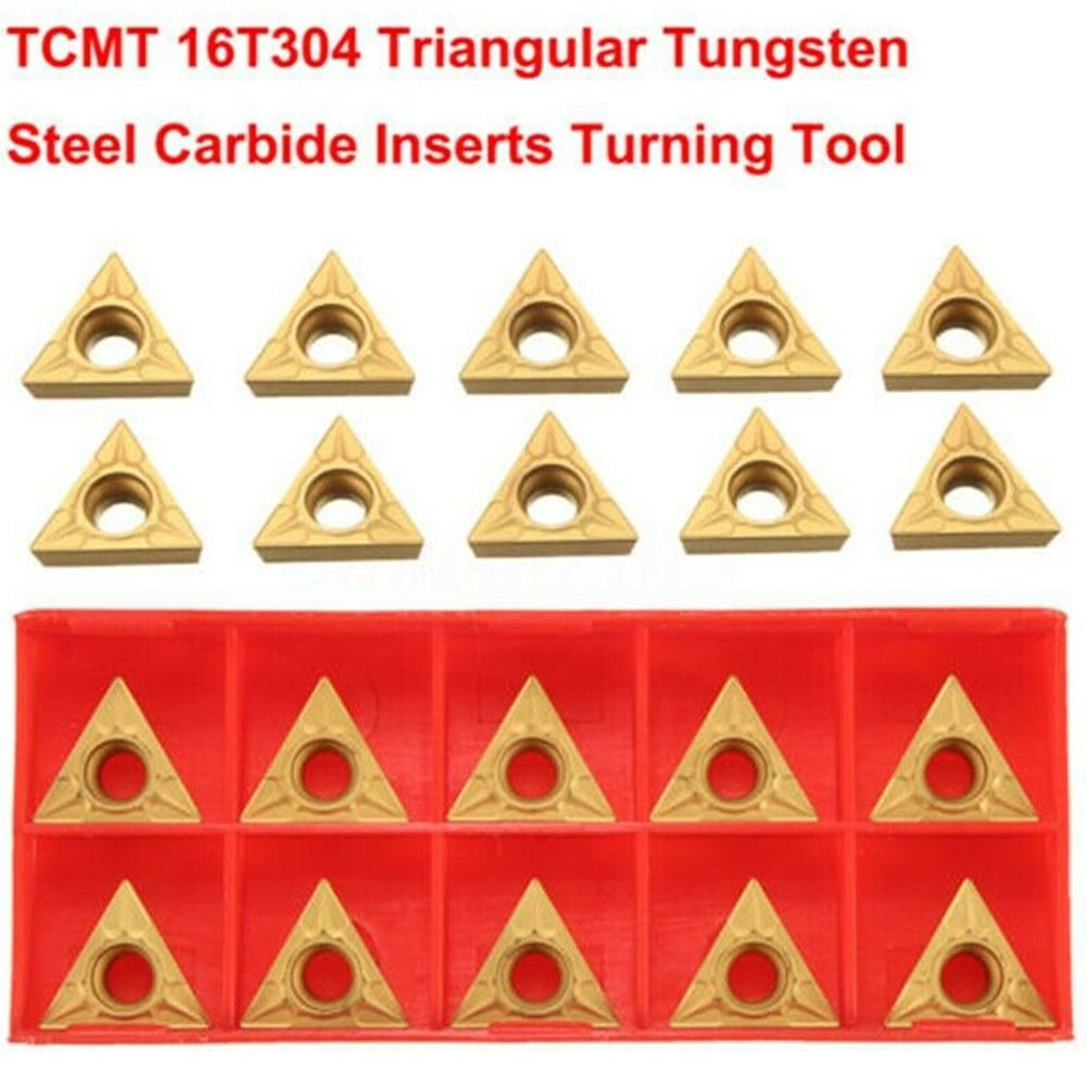 10pcs TCMT16T304 Tungsten Carbide Inserts TCMT 32.51 For 1/2" Lathe Turning Tool 
