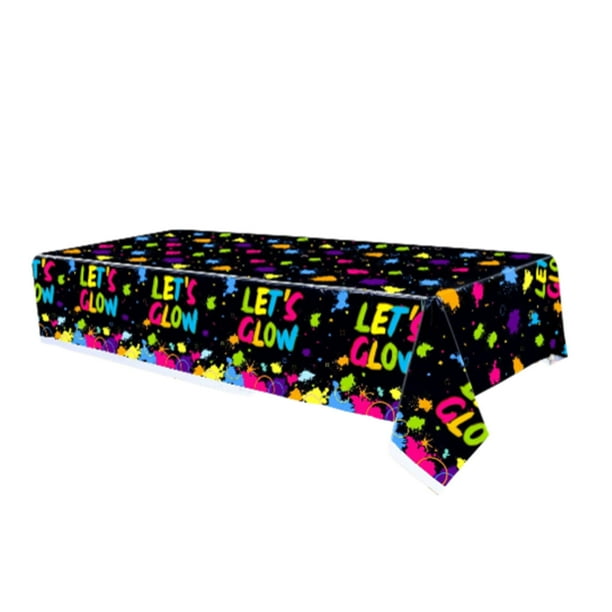 Billuyoard Mantel de neón para luces nocturnas con fines decorativos, mantel decorativo con tema de neón luminoso Kits de decoración para fiestas Manteles