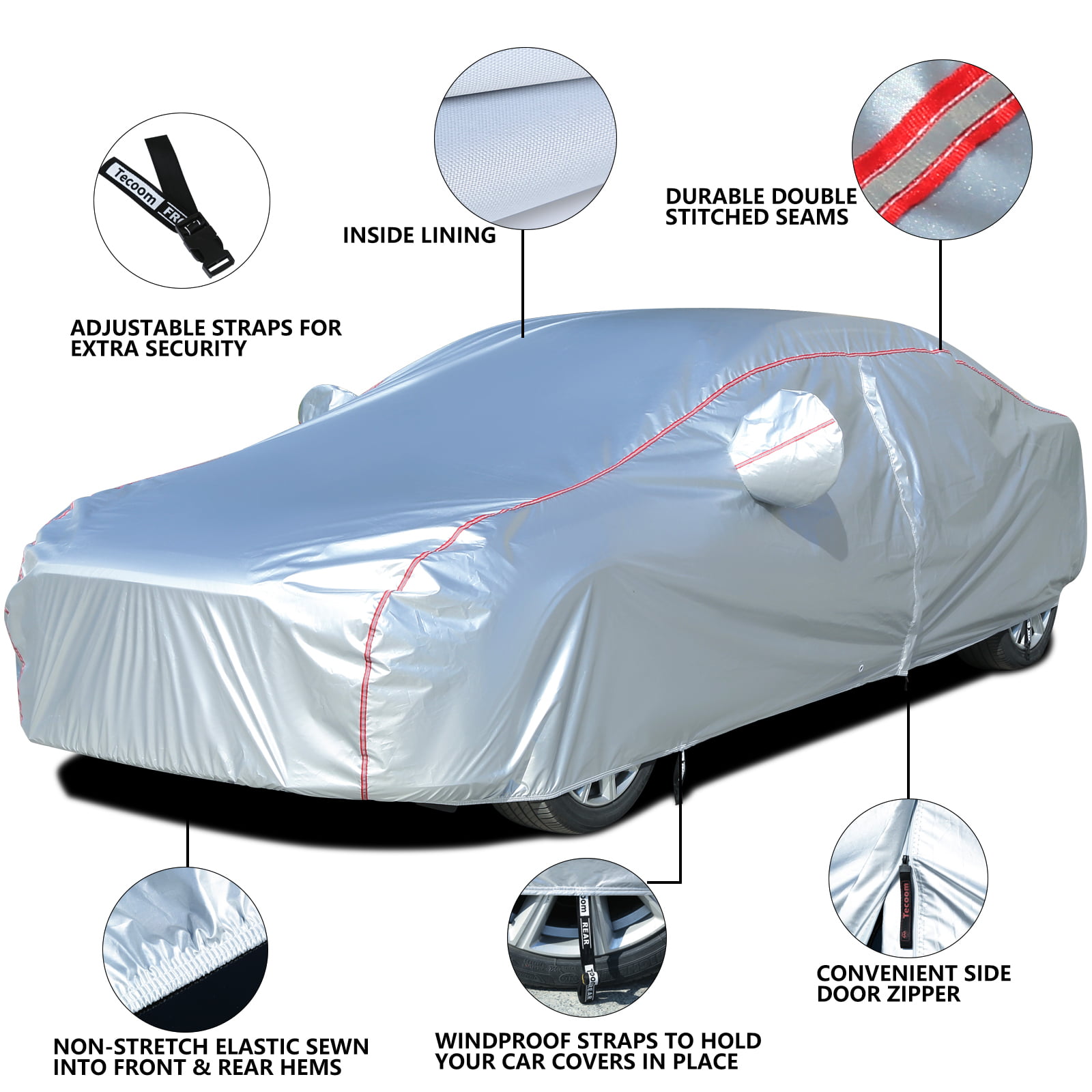 WINTER WATERPROOF FULL CAR COVER COTTON LINED FOR VW PASSAT CC 