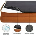 thumbnail image 3 of Orthopedic Dog Bed - Bolster Dog Sofa Beds for Small Dogs, Supportive Foam Pet Bed with Removable Washable Cover, Waterproof Lining and Nonskid Bottom Couch,Caramel, 3 of 16