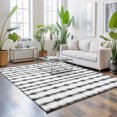 thumbnail image 3 of 4'x6' Area Rugs, Black Stripes Indoor Outdoor Area Rug for Living Room Bedroom, Farmhouse Striped Modern Abstract Art Washable Bathroom Rugs Kitchen Floor Carpet Mats Home Decor Aesthetic, 3 of 8
