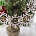 thumbnail image 3 of Adornos colgantes de madera para decoración navideña, colgante de árbol de Navidad de Papá Noel, muñeco de nieve, oso, alce, tienda, decoración del hogar, 3 of 4