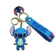 Stitch Character Silicone 3D Charm Keychain Keyring