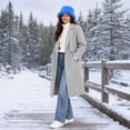 thumbnail image 4 of Bexdxz Long Pile Faux Fur Bucket Hat, Soft Fuzzy Fluffy Wide Brim Winter Fisherman Cap, Warm Outdoor Cold Weather Hat for Women Royal Blue, 4 of 5