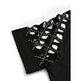 thumbnail image 6 of Keeccty Rhinestone Mini Pockets T Shirt Dress Women,S-2XL, 6 of 7