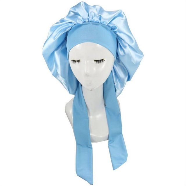 Satin Bonnet Satin Bonnet Skin-friendly Wear Resistant Imitation Silk Braid Sleeping Bonnet Cap for Home