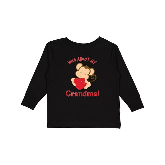 Inktastic Wild About my Grandma Boys or Girls Long Sleeve Toddler T-Shirt