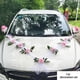 thumbnail image 3 of Simulación de flores para coche de boda, decoración de flores artificiales, guirnalda de rosas. Estilo C, 3 of 8