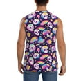 thumbnail image 4 of Pofeuu Skull colorful mushroom rainbow Print Men's Muscle T-Shirt, Sleeveless, Muscle Tank, Classic Muscle Tee Top For Men Casual Sleeveless Muscle T-Shirt Trendy Clothes-X-Large, 4 of 7