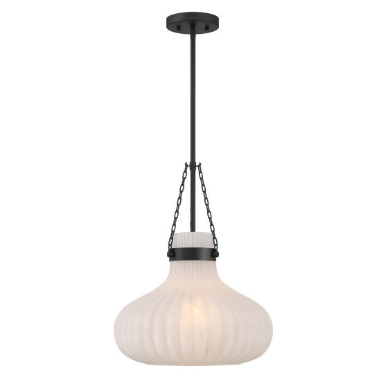 Meridian M7046MBK 1-Light Pendant in Matte Black