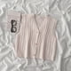 thumbnail image 3 of Chaleco de mujer Chaleco sin mangas con botones Top de punto con cuello en V informal, rosa blanco Inevent AP001560-04B, 3 of 7