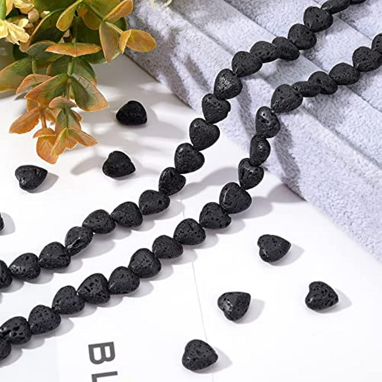 1 Strand Natural Stone Black White Lava Volcanic Gemstones Beads ,Round  Loose Beads For Jewelry Making, DIY Bracelets Necklace Accessories