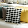 thumbnail image 3 of Autua Black &amp; White Pillowcase, Plaid Buffalo Plaid Trim Throwing Pillowcase Outdoor Farmhouse Modern Cushion Set Bedroom Home Sofa Decoration 18x18in, 3 of 5