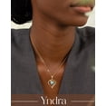 thumbnail image 3 of Yndra 18k Gold Plated Heart Necklace for Women,S925 Sterling Silver March Aquamarine Birthstone Crown Pendant Necklace,Jewelry Gift for Her Wife Mom Girlfriend,Birthday Mother’s Day Gift, 3 of 10