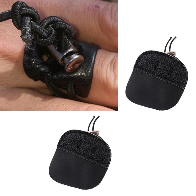 2 Juego De Lengüetas Para Dedos De Tiro Con , Protector De Dedos - Universal Para La Práctica De Con Recurvo - Ligero Y Duradero Baoblaze Pestañas de dedo para tiro con arco