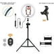thumbnail image 3 of Anillo de luz LED para selfies de 10 pulgadas con trípode y soporte para teléfono: lámpara de cámara regulable para fotografía y vlogs, 3 of 5
