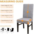 thumbnail image 2 of Stretchy Dining Chair Covers Set of 2, Elastic Kitchen Chair Slipcovers Removable Protective Cover Nonslip for Hotel Dining Room Ceremony Banquet Wedding Party (2 Pack, Grey-BTC06), 2 of 8