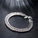 thumbnail image 2 of Pulsera de cadena sólida cuadrada de Plata de Ley 925 Noble para mujeres y hombres, abalorio, regalo de fiesta, joyería de moda de boda, 2 of 2