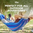 thumbnail image 2 of Bliss Hammocks 40"W Single Hammock with Rope Loops & Tree Straps, 220 lb, Patriot Stripe, 2 of 16