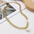 thumbnail image 1 of Xihbxyly Joyería para El Día de La Madre, Colgante de Perla En Forma de Corazón, Elegante Collar de Aleación, Lujosa Perla Artificial Blanca, Accesorio Versátil para Bodas y San Valentín, 44 Cm de La, 1 of 5