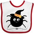 thumbnail image 3 of Inktastic Halloween Witch Spider Girls Baby Bib, 3 of 4