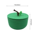 thumbnail image 3 of Ouuluon Woven Storage Basket, Cute Dustproof Storage Baskets, 8×8×5in Green Sturdy Compact Basket for Home Fruit Small Daily Items, 3 of 7