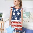 thumbnail image 4 of Balery USA Colors Stripes1 Camisón de princesa para niñas, pijama de algodón con mangas abullonadas, suave y bonito.-Medium, 4 of 6