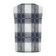 thumbnail image 4 of Htigea Womens Plaid Sleeveless Jackets Fleece Button Down Vest Cute Tops Spring Fall Checkered Coats with Pockets Blue XXXXL, 4 of 5