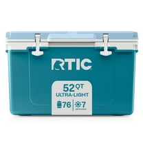 RTIC 52 QT Ultra-Light Hard-Sided Ice Chest Cooler, Fits 76 Cans, Deep Harbor/RTIC Ice