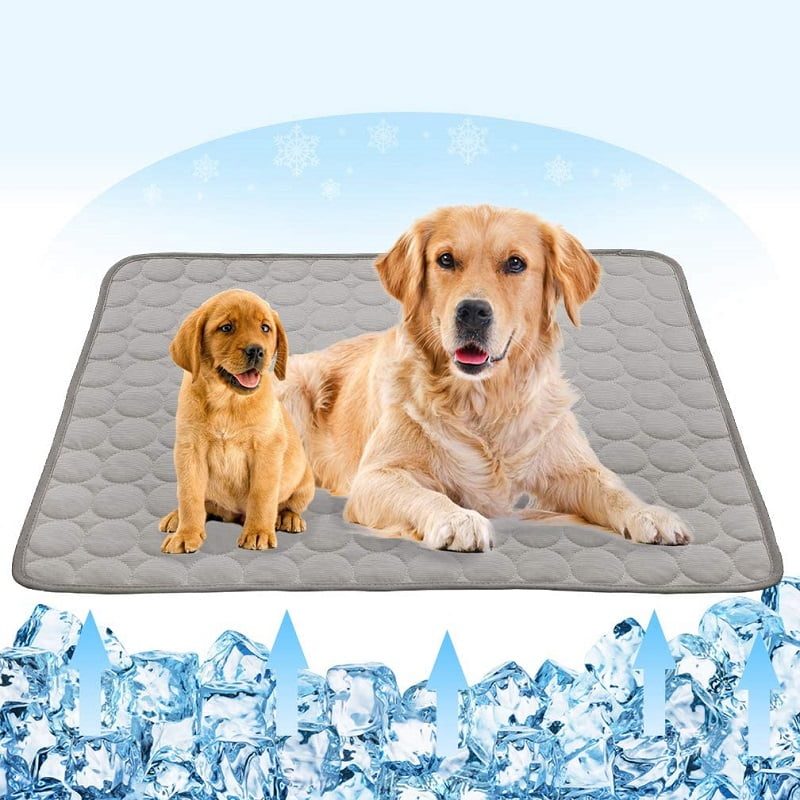 Indoor Summer Chilly Mat Cooling Pet Dog Cat Bed Cool Gel Pad Viscose Fiber Mats 